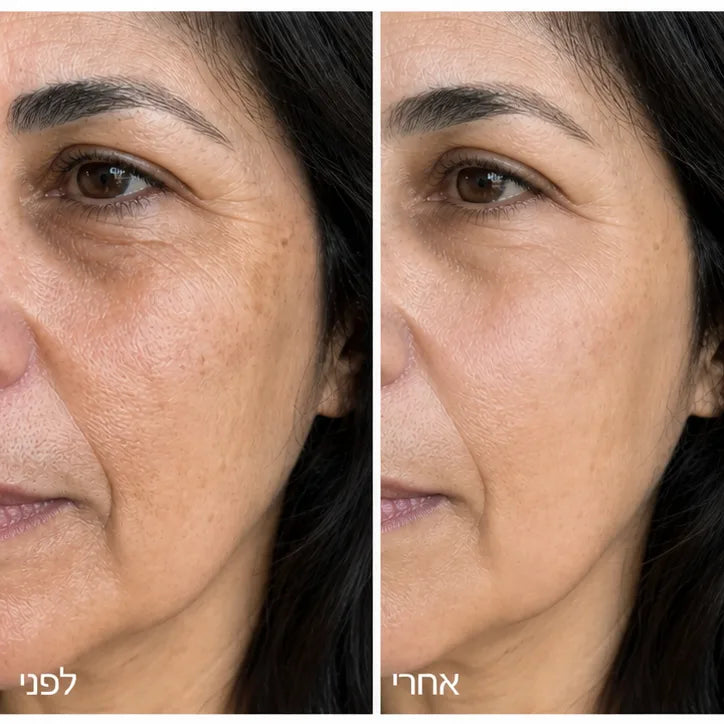 לפני ואחרי באזור העיניים — הדמיית AI בלבד